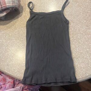 Brandy Melville ribbed grey tank top